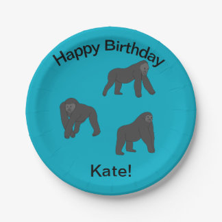 Gorillas Paper Plates