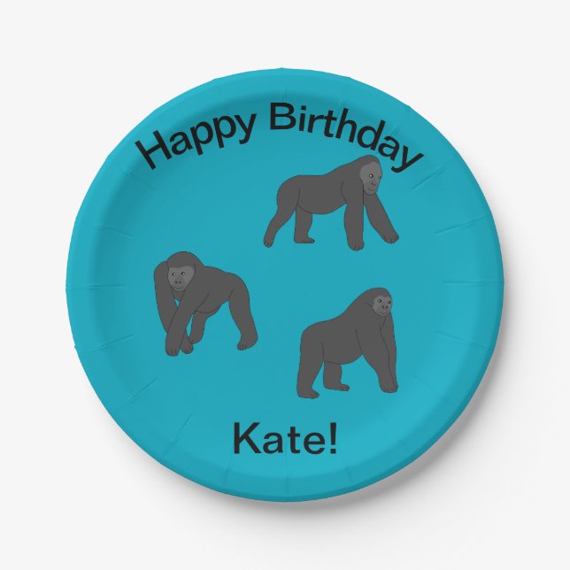 Gorillas Paper Plates (Front)