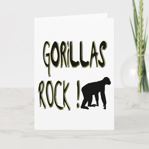 Gorillas Rock Greeting Card