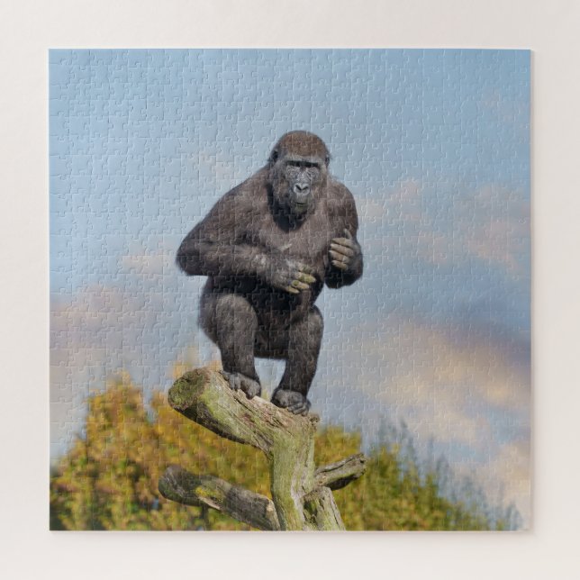 Gorilla's Tree-Balancing Act Jigsaw Puzzle (Vertical)