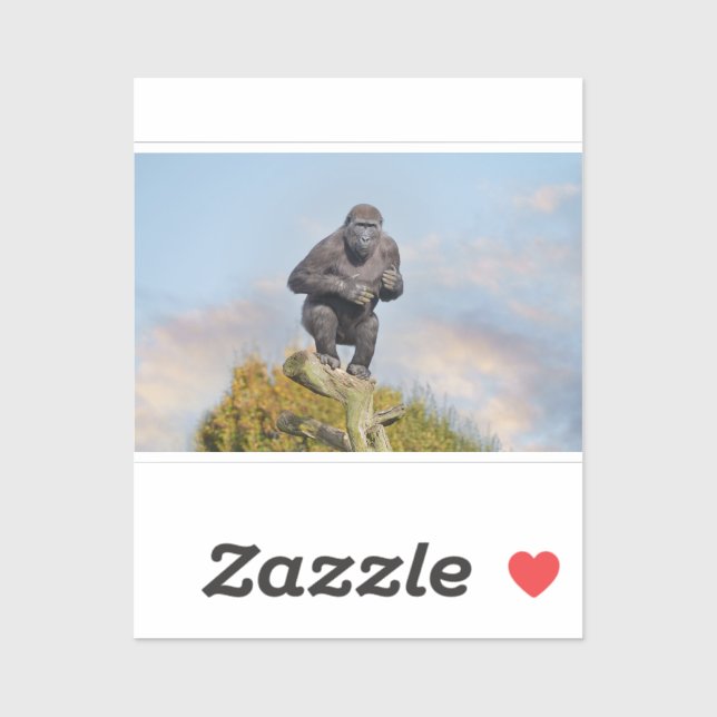 Gorilla's Tree-Balancing Act Sticker (Sheet)
