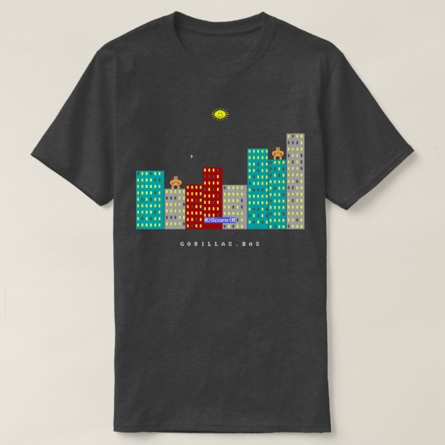 GORILLASBAS Game in QBasic or QuickBasic Fanart T-Shirt (Design Front)