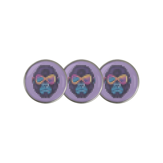 GORILLUMINATE D401 purple Golf Ball Marker (3 Up)
