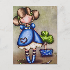 Gorjuss Girl Gardener Post Card