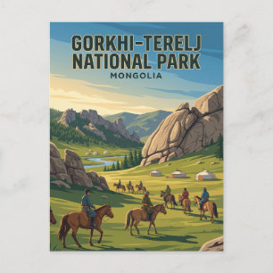 Gorkhi-Terelj National Park Mongolia Postcard