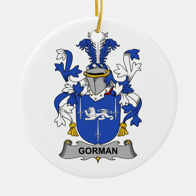 Gorman Family Crest Ceramic Ornament (Front)