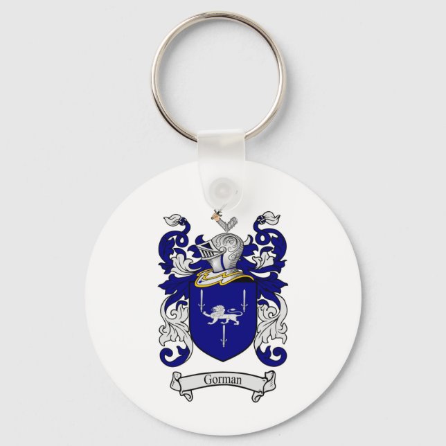 GORMAN FAMILY CREST -  GORMAN COAT OF ARMS KEYCHAIN (Front)