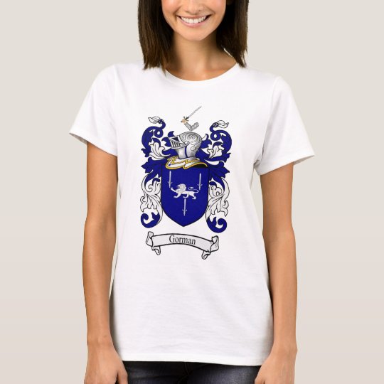 GORMAN FAMILY CREST - GORMAN COAT OF ARMS T-Shirt | Zazzle.com