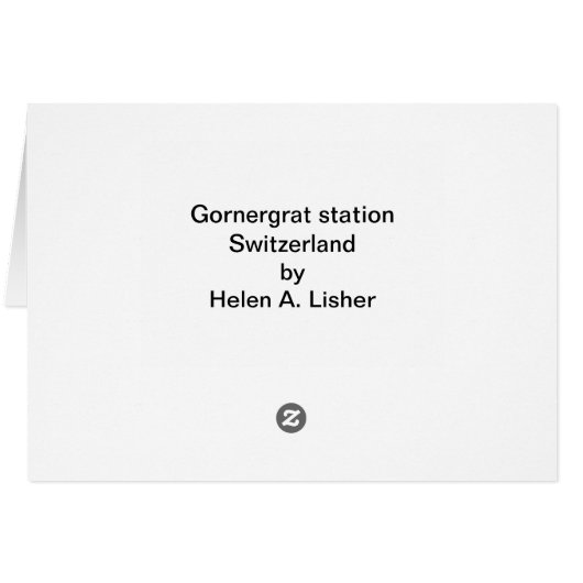Gornergrat station in Switzerland (Back Horizontal)