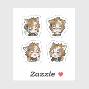 Gorou Genshin Impact 4 Pack Sticker Sheet