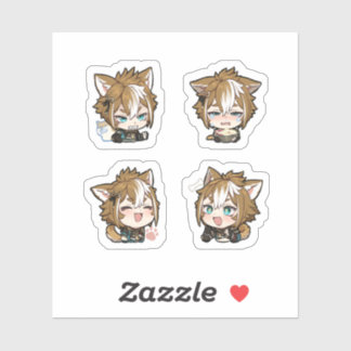 Gorou Genshin Impact 4 Pack Sticker Sheet