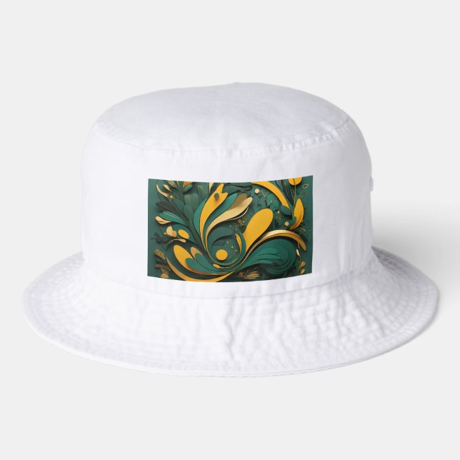 Gorra Arte Abstracto Biodiversidad Viva Vital Bucket Hat (Front)
