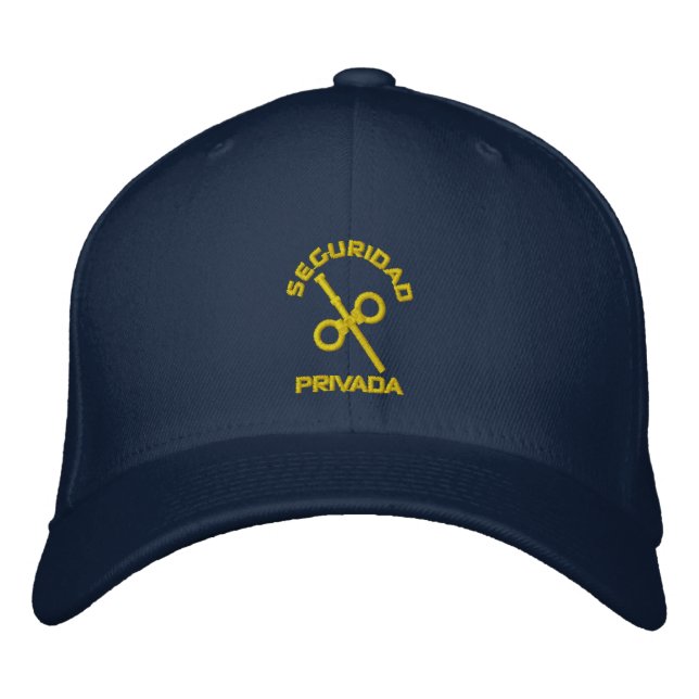 Gorra Bordada Private Security Spain Without Crown Embroidered Baseball Cap (Front)