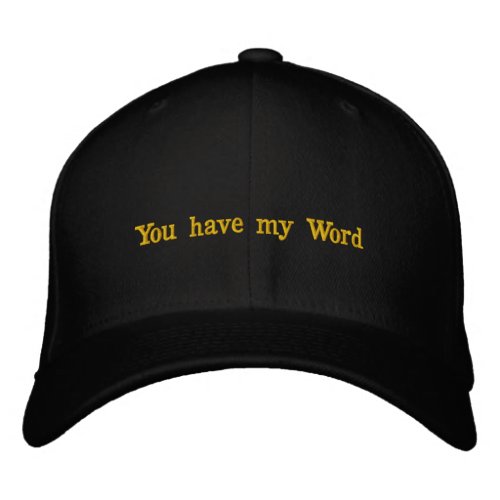 Gorra con frases de color negro  embroidered baseball cap