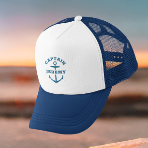 Gorra De Camionero Capitán personalizado Boat Nautical Anchor Naval G