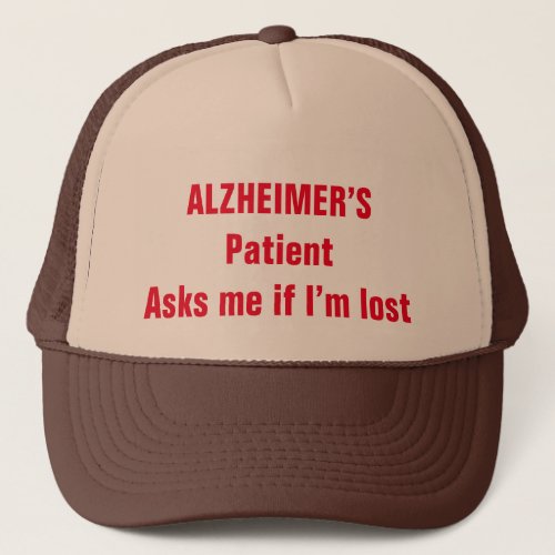 Gorra paciente de alzheimer trucker hat