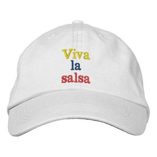 Gorra viva la salsa embroidered baseball cap