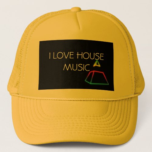 Gorros para djs i love house music trucker hat