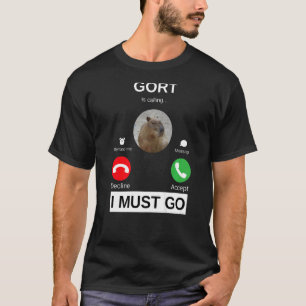 Gort is Calling Capybara is Calling Pulls Up T-Shirt