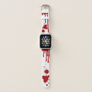 Gory Red Blood Spattered Bloodstained Apple Watch Band
