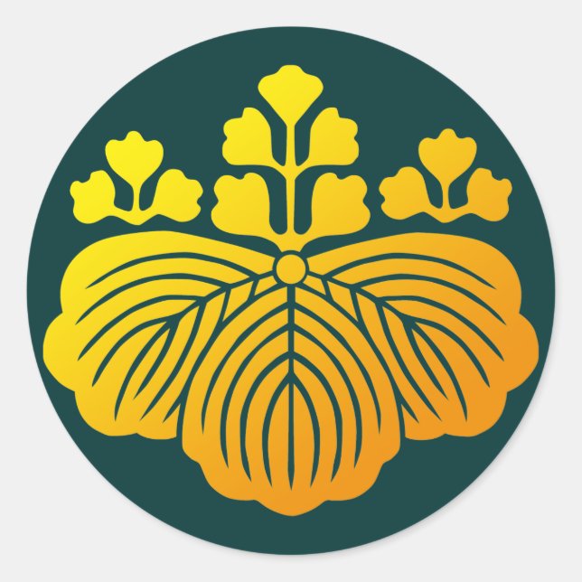 Gosankiri-mon Crest Classic Round Sticker (Front)