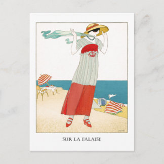 Gose French Art Deco Fashion Illustration Postcard