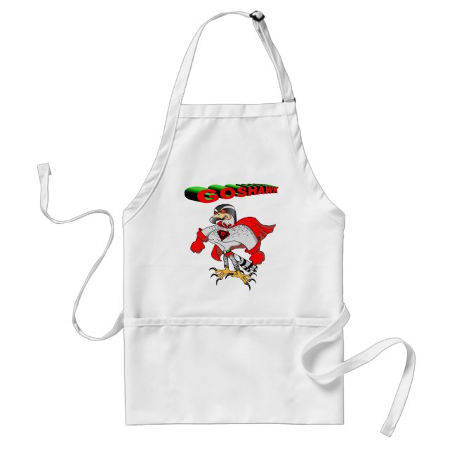 Goshawk Cartoon Adult Apron (Front)