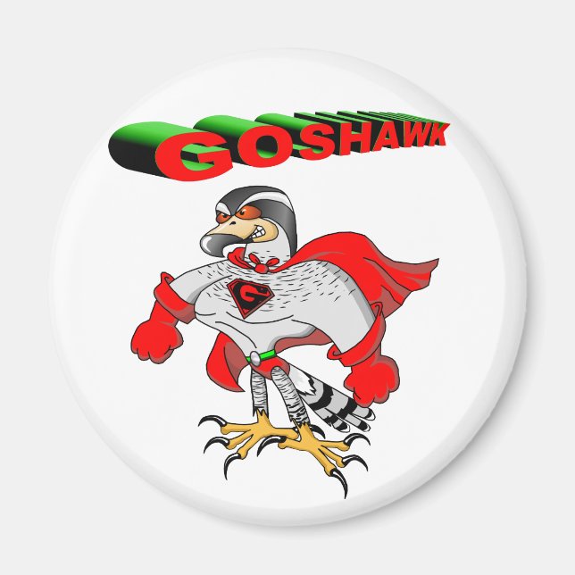 Goshawk Cartoon Magnet (Front)