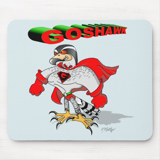 Goshawk Cartoon Mouse Pad (Front)