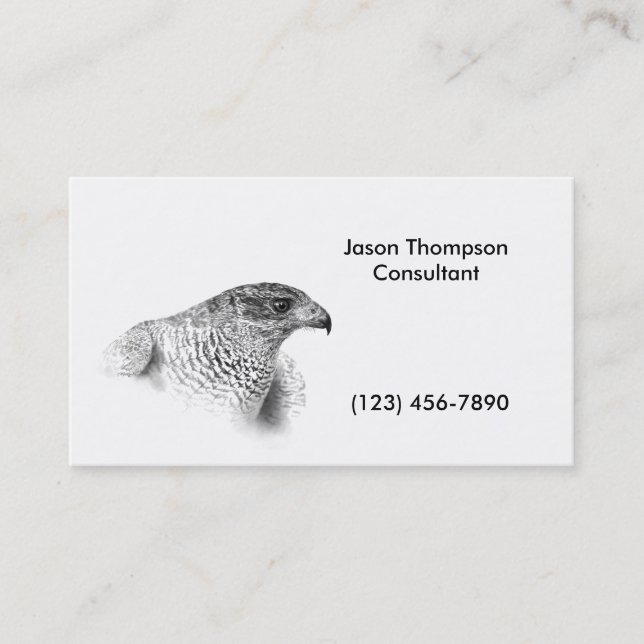 Goshawk Drawing Business Card (Front)