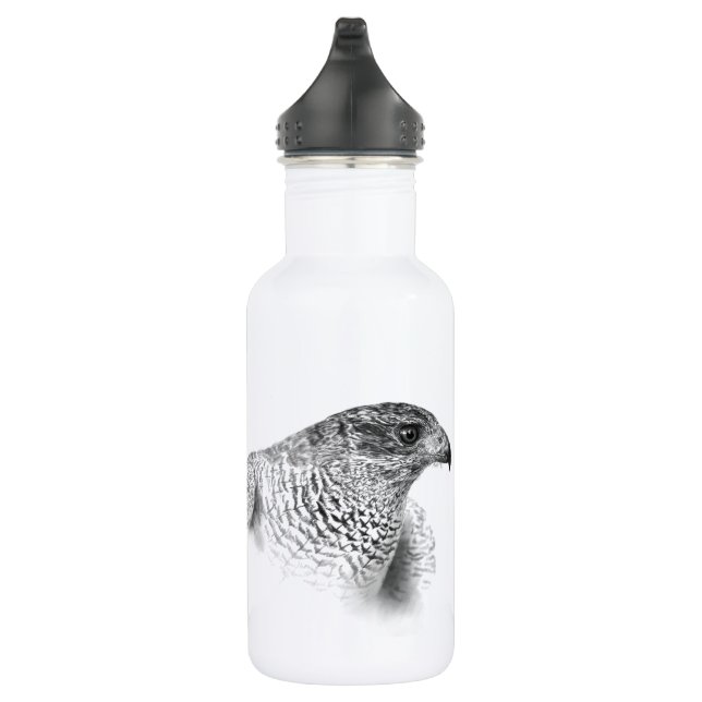 Goshawk Drawing Stainless Steel Water Bottle (Right)