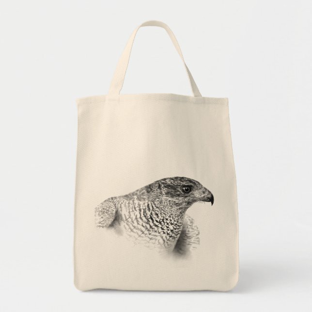 Goshawk Drawing Tote Bag (Front)