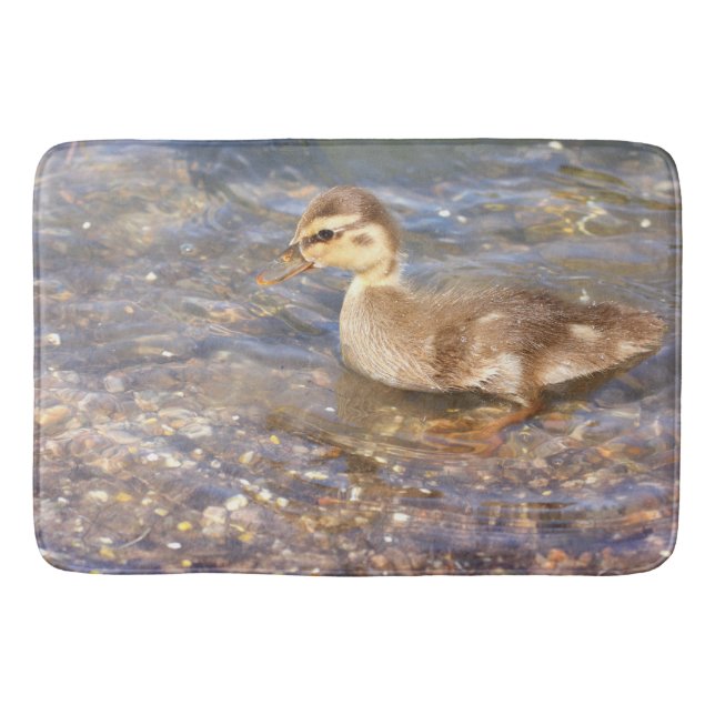 Gosling in the pond bathroom mat (Front)