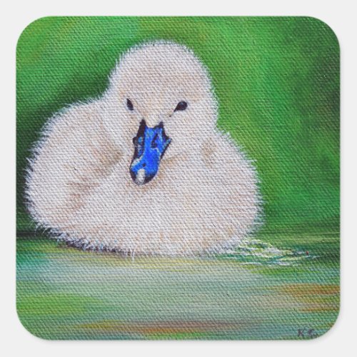 Gosling Painting Square Sticker