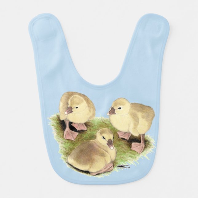 Goslings:  Buff African Baby Bib (Front)