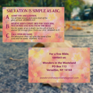 Gospel ABC Salvation Christian Evangelism KJV Business Card