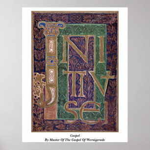Gospel By Master Of The Gospel Of Wernigerode Poster