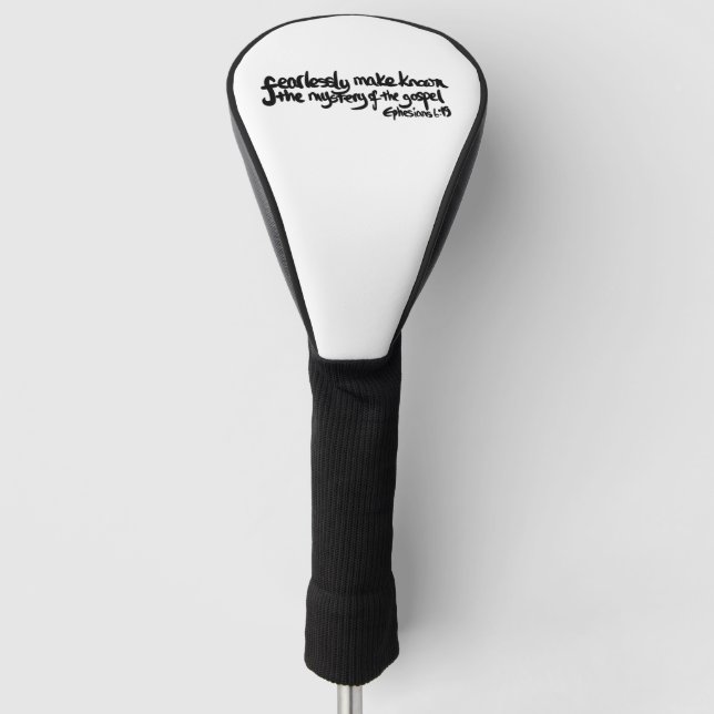 Gospel Christian Faith Inspiration Golf Head Cover (Front)