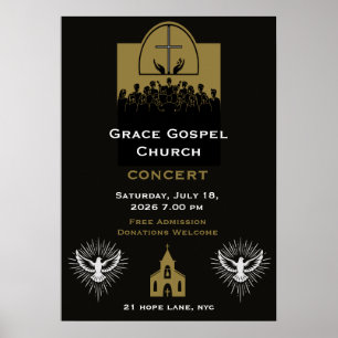 Gospel Church Choir Concert Poster