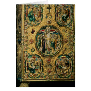 Gospel cover, gold with repousse