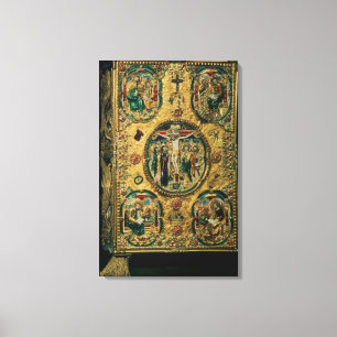 Gospel cover, gold with repousse canvas print