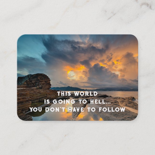 Gospel Evangelism Invite Salvation pocket keepsake (Front)