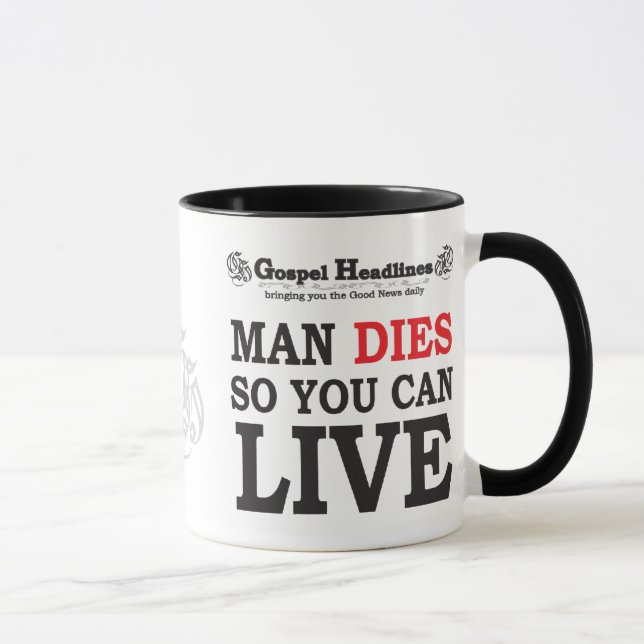 Gospel Headlines Christian mug (Right)