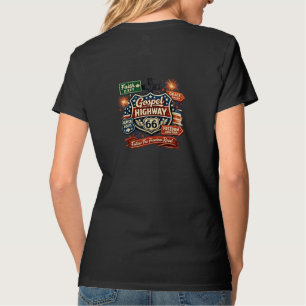 Gospel Highway 66 Christian Patriotic Design T-Shirt