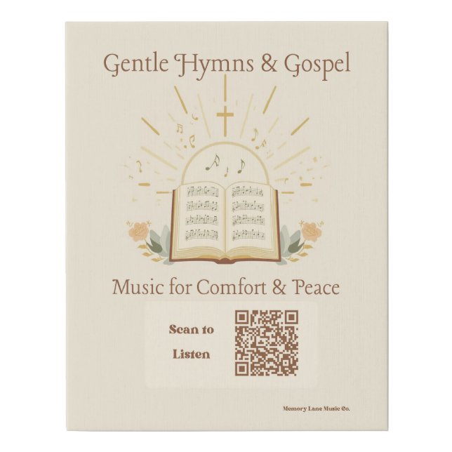 Gospel Hymns Memory Care Canvas Art Dementia (Front)