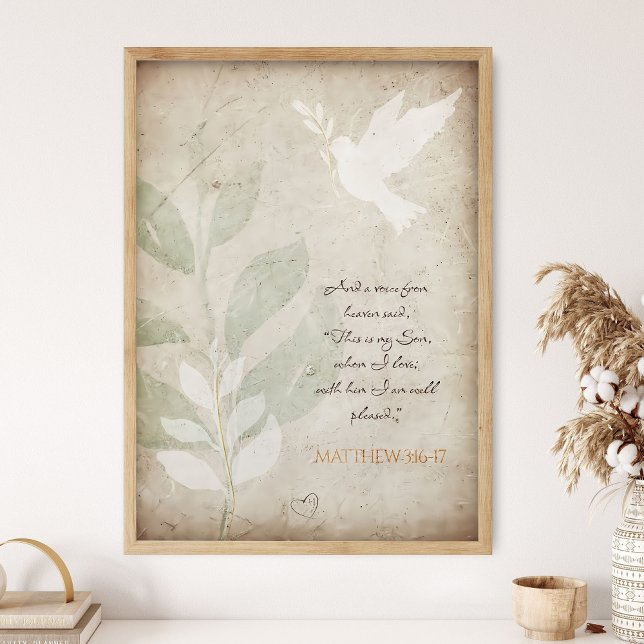 Gospel, Matthew 3:16-17; Scripture Wall Art, Bible Poster (Creator Uploaded)