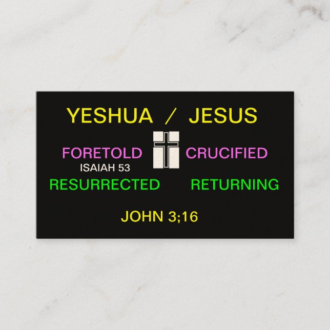 Gospel nutshell business cards (Front)