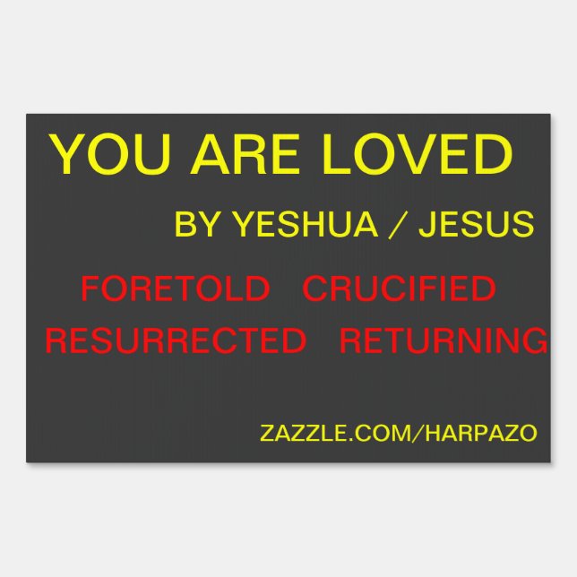 Gospel nutshell yard sign (Front)