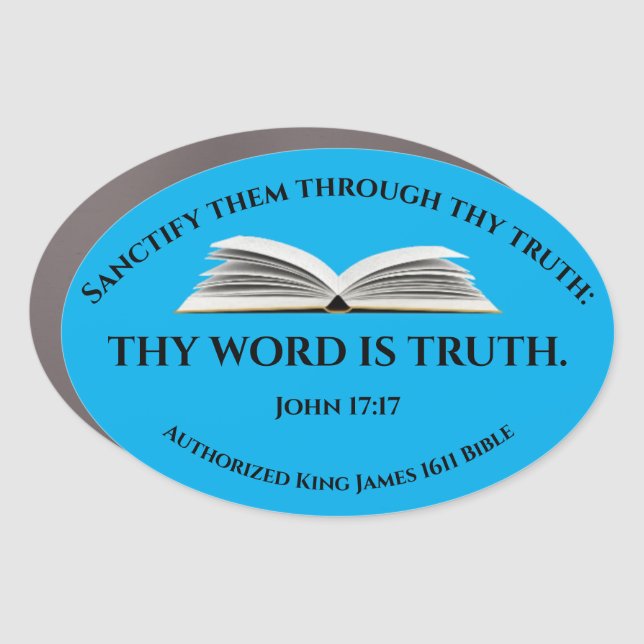 Gospel of John Bible Verse Christian Prayer Magnet (Front)