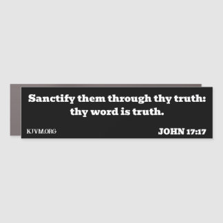 Gospel of John Truth Bible Verse Black Car Magnet